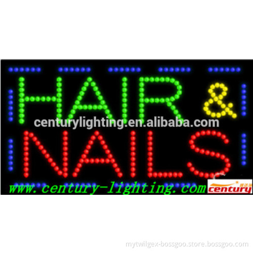 hair nails led animated sign